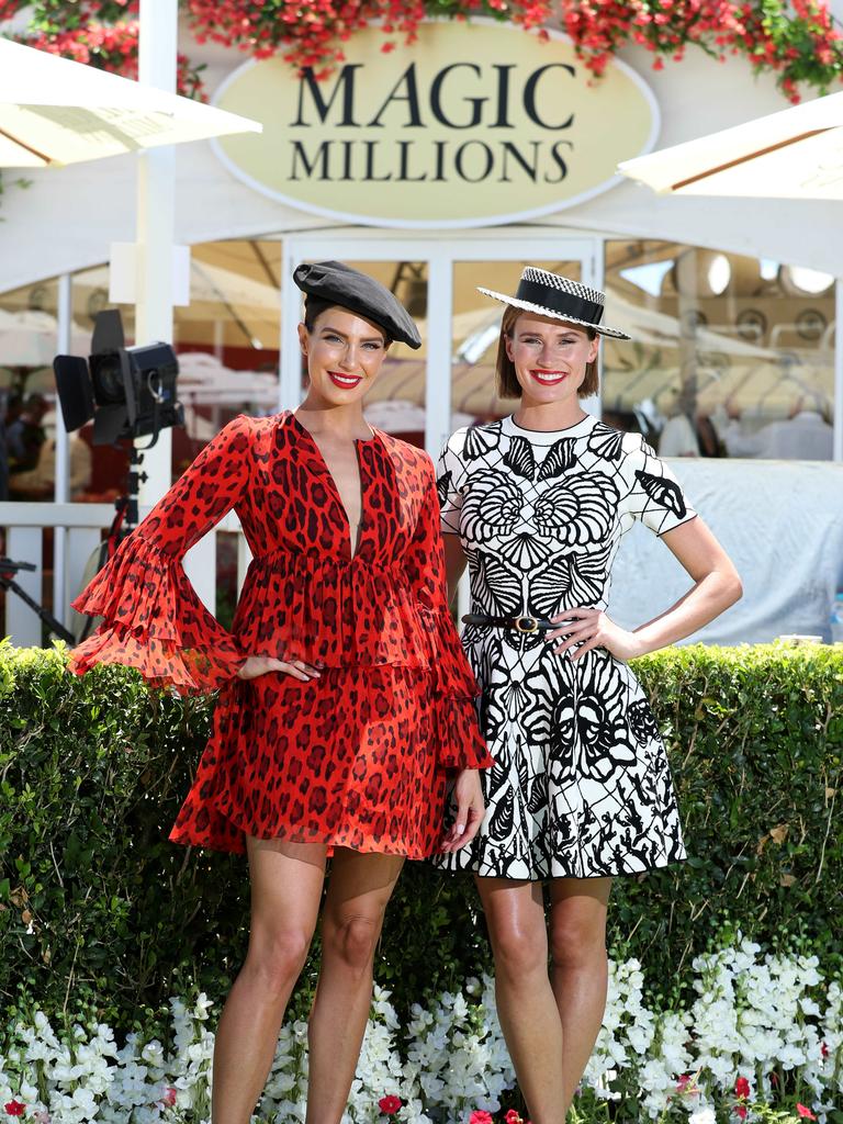 Erin and Francesca at the Magic Millions. Photo: Liam Kidston.