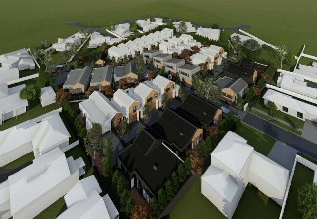 Concept plans for a 33-home development in Highton.