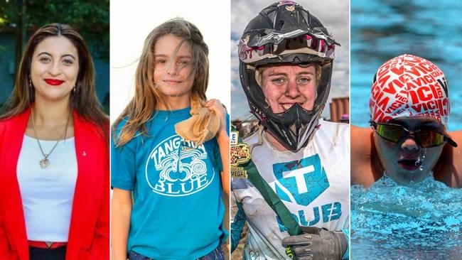 Wide Bay Burnett locals named as finalists for the 2024 7NEWS Queensland Young Achiever Awards.From left: Sara Diana Faraj, Elijah Richardson, Ebony Nielsen, and Kaiden Ratcliff.