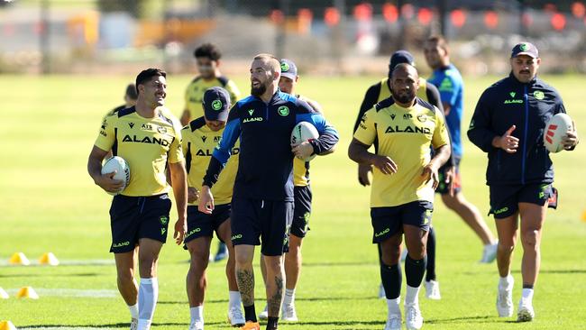 Parramatta players held a meeting on Monday, where senior players had some ‘tough conversations. Picture: Getty Images