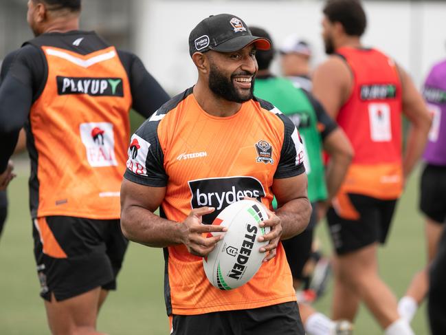 New Wests Tigers recruit Justin Olam will add plenty of starch to the backline. Picture: Tom Meredith