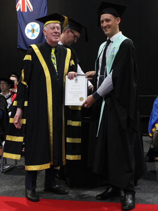 Daniel Adler graduated with a Bachelor of Environmental Science (Integrated Land and Water Management) with Distinction at the CQUniversity graduation ceremony in Bundaberg on December 14, 2023.