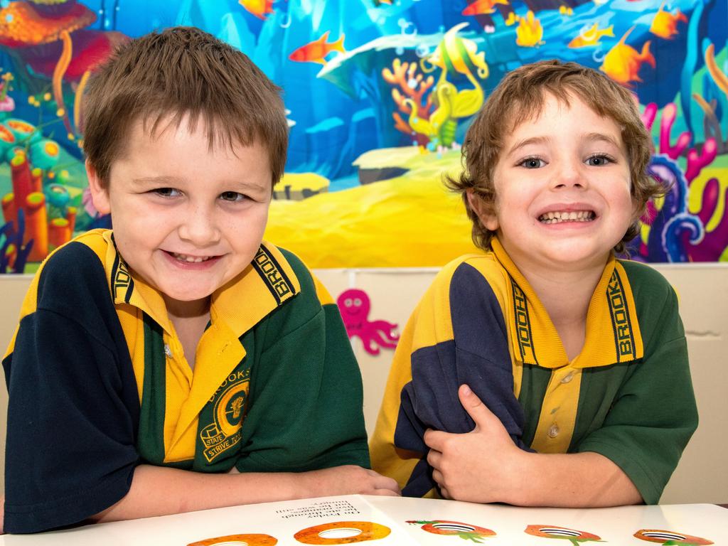 My First Year 2022: Brookstead State School. Prep students, Jackson Keeley (left) and RJ Dieckmann. March 2022, Picture: Bev Lacey