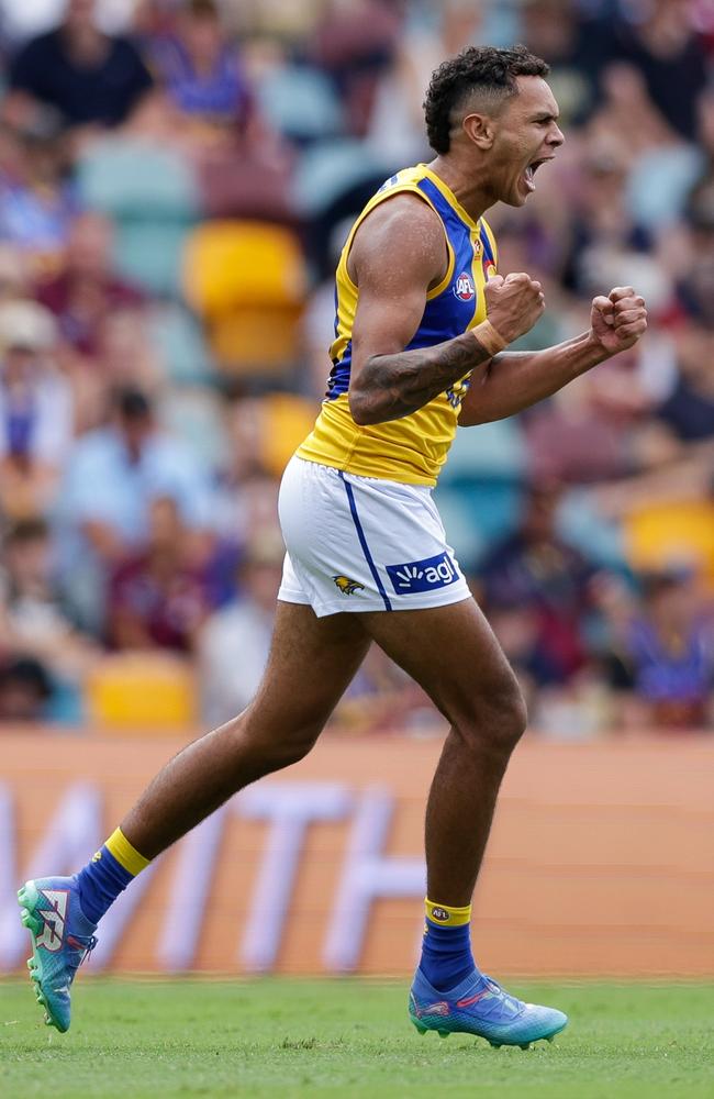 Tyrell Dewar starred for the Eagles. Picture: Russell Freeman/AFL Photos via Getty Images.