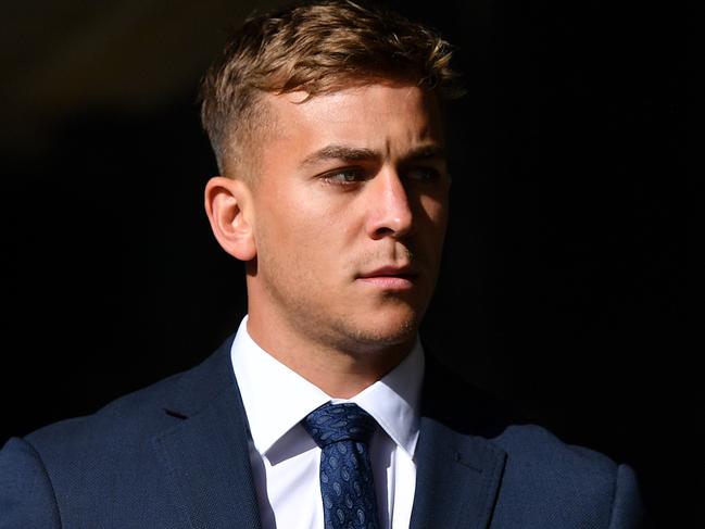 Callan Sinclair arrives at the Downing Centre Court. Picture: NCA NewsWire/Joel Carrett