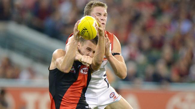 Tom McDonald in action against the Bombers. Picture: Getty Images