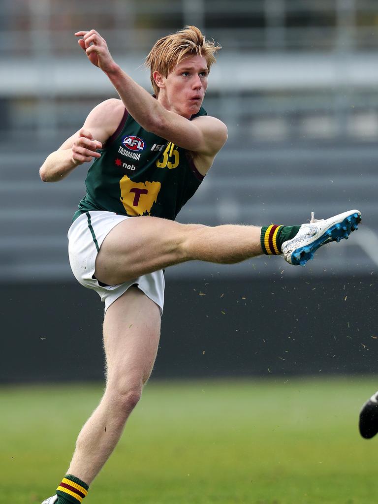 NAB League, Tasmanian Devils Liam Viney during the game against the Murray Bushrangers at UTAS Stadium. PICTURE CHRIS KIDD