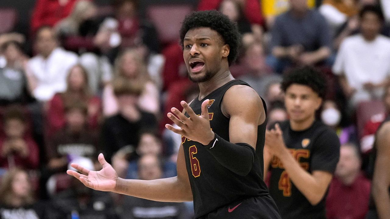 Bronny James of the USC Trojans. Photo by Thearon W. Henderson / GETTY IMAGES.