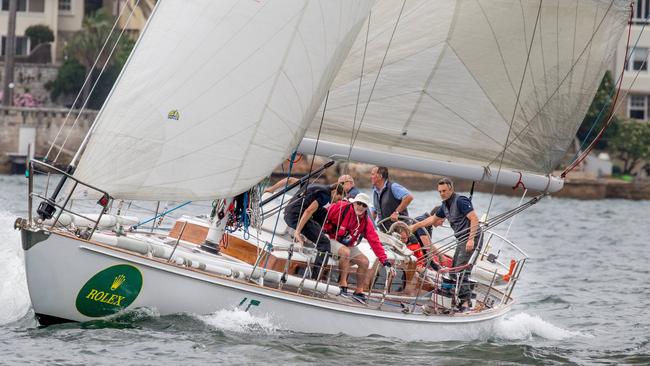 Fidelis racing in the 2016 event, 50 years after winning the Sydney to Hobart.