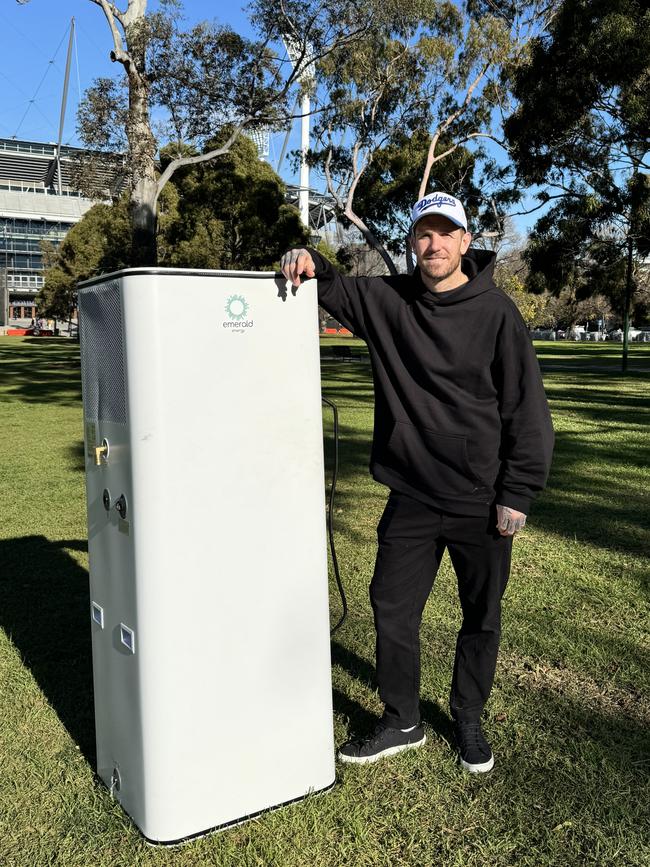 Dane Swan filming for Houdini Plumbing