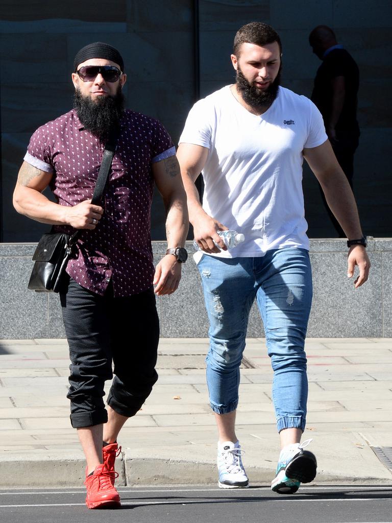 February 2016 - Vince and Giuseppe Focarelli at their most recent appearance in the Adelaide Magistrates Court, where kidnapping and assault charges against them were dropped.