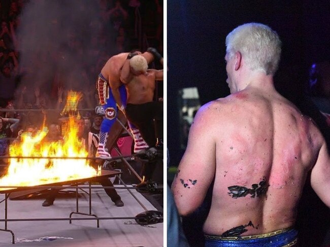 Cody Rhodes' epic flaming table flip backfired.