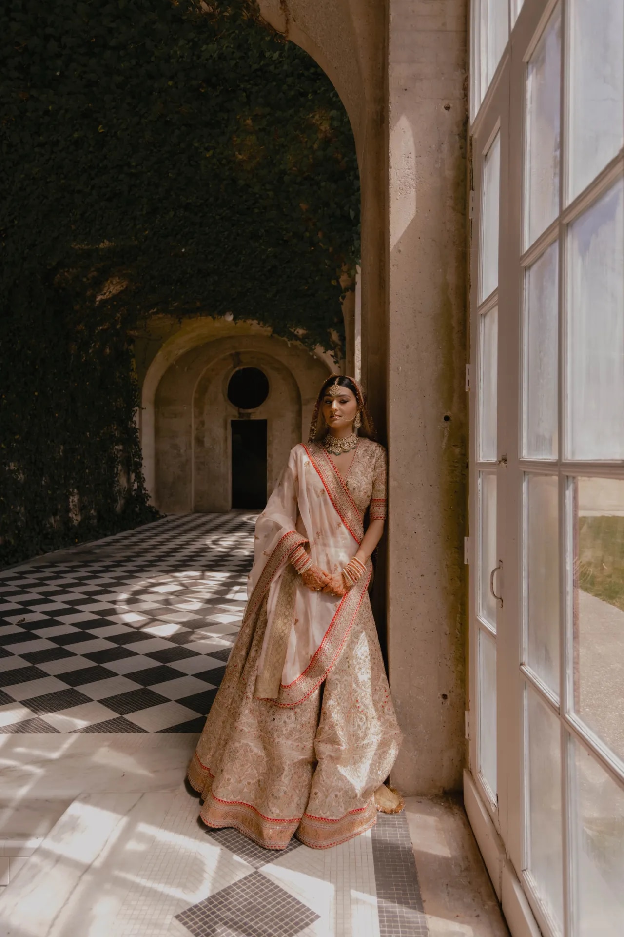 <p><em>Image credit: Mili Ghosh. From <a href="https://www.vogue.com.au/brides/weddings/indian-wedding-new-york/image-gallery/3c3cb8e7dfb481f93565bea98e7c08c7" target="_blank" rel="noopener">This bride wore 6 looks at her modern Indian wedding inside a New York castle</a><br></em></p><h2>Rekha Marda in Sabyasachi</h2><p>&ldquo;I have always loved Sabyasachi&rsquo;s regal look, and fell in love with how delicate this lehenga was for my daytime wedding.&rdquo;</p>