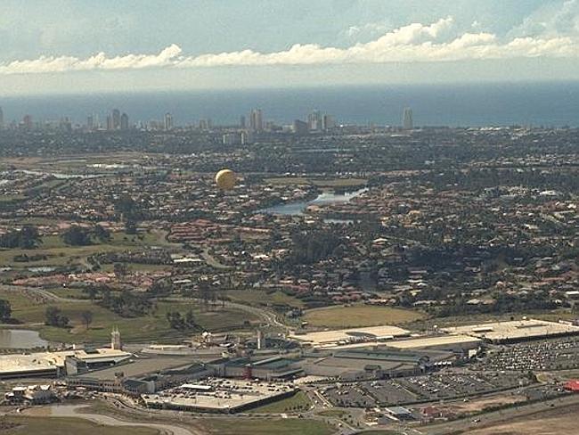 1996: Robina Town Centre in its first year with its famous yellow balloon.