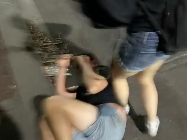 Melbourne Victory hooligans chased Sydney FC supporters.