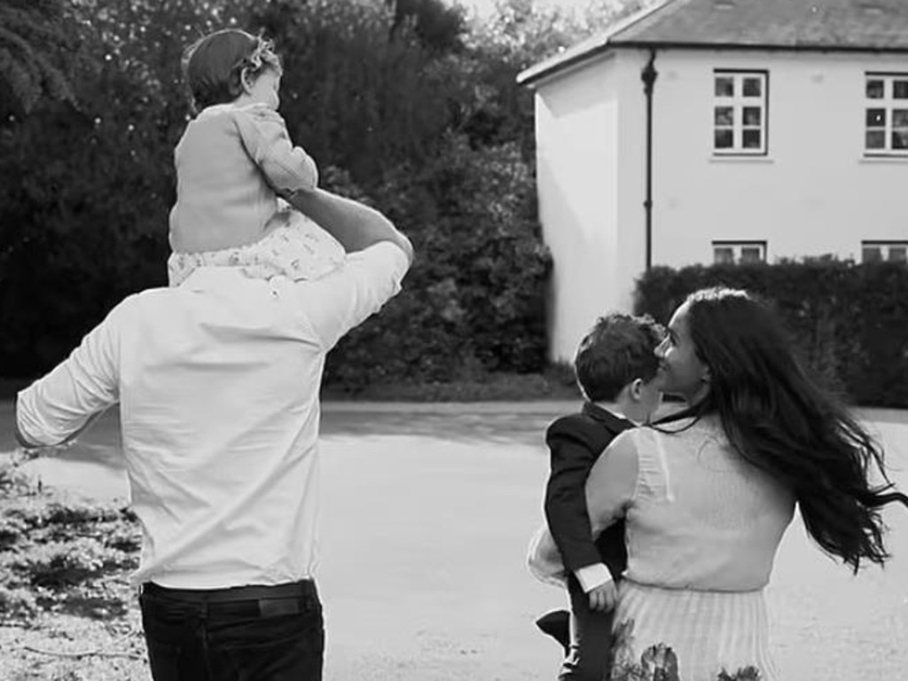 Harry and Meghan, pictured here in the driveway to Frogmore Cottage, were evicted earlier this year. Picture: Netflix