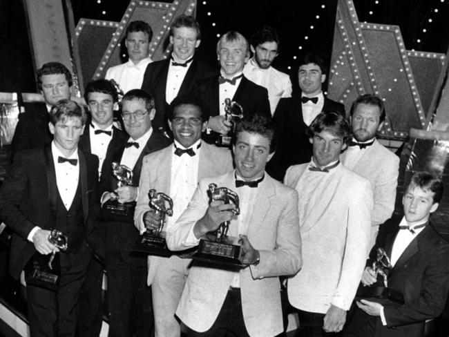 Greg Alexander (front) won the Dally M in 1985. Picture: Peter Kurnik