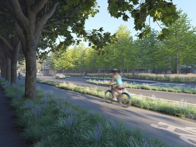 New separated bicycle lanes will be created. Image: City of Melbourne