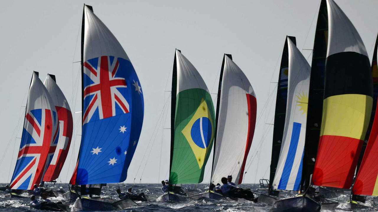 The Olympic racing is out of the Roucas-Blanc Marina in Marseille. Picture: Christophe Siimon/AFP.