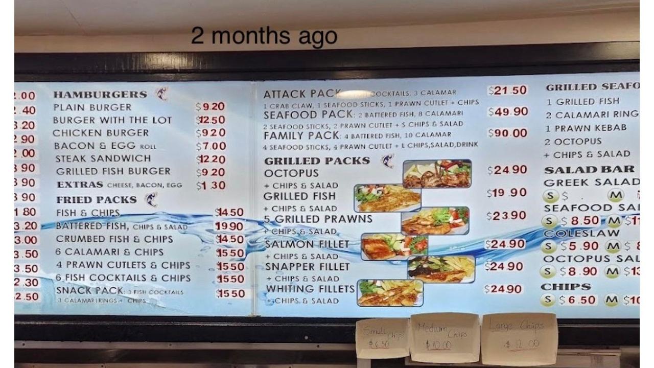 The latest picture of the menu was taken 2 months ago. Picture: Reddit.