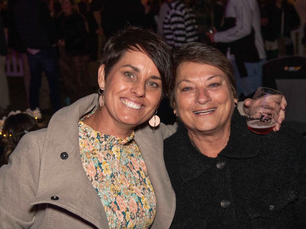 (From left) Kate Rohde and Sue Paech. Toowoomba Carnival of Flowers Festival of Food and Wine. Saturday, September 14, 2024. Picture: Nev Madsen