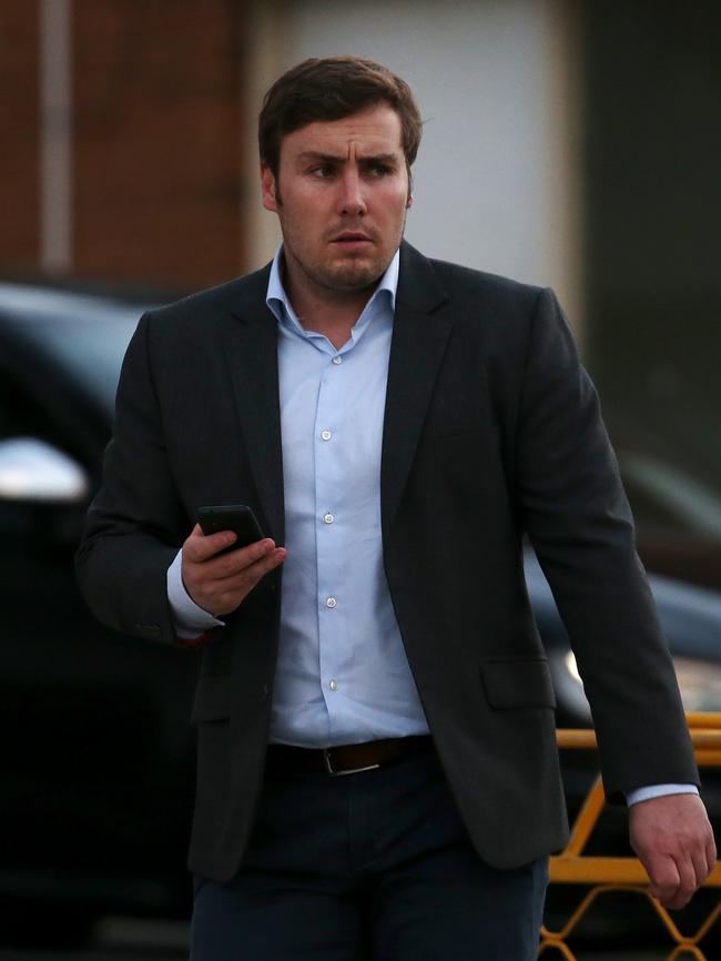 Adam Cranston, pictured walking in Bondi while on bail yesterday, is alleged to have been a major player in a $165 million payroll tax scam. Picture: Toby Zerna