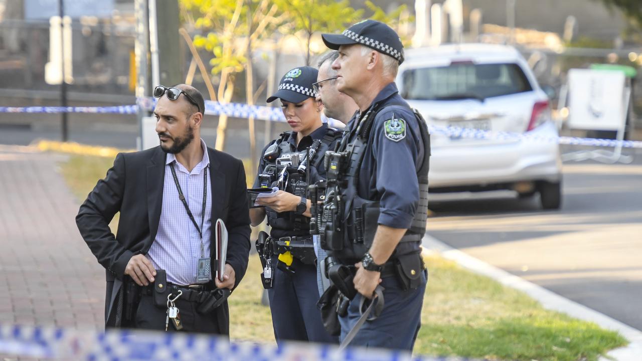 Detectives on scene at Elinor Tce, Glen Osmond. Picture: RoyVPhotography