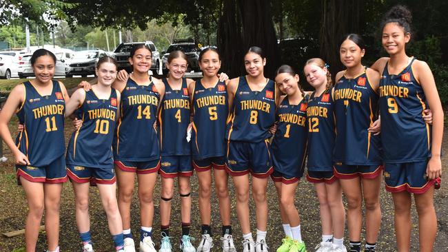 Logan Thunder at the Basketball Queensland under-14 girls state championships in Rockhampton on July 1, 2024.