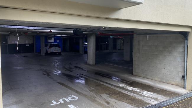 Gates securing an underground garage at Cairns One were smashed down by stolen cars at the weekend. Picture: Supplied