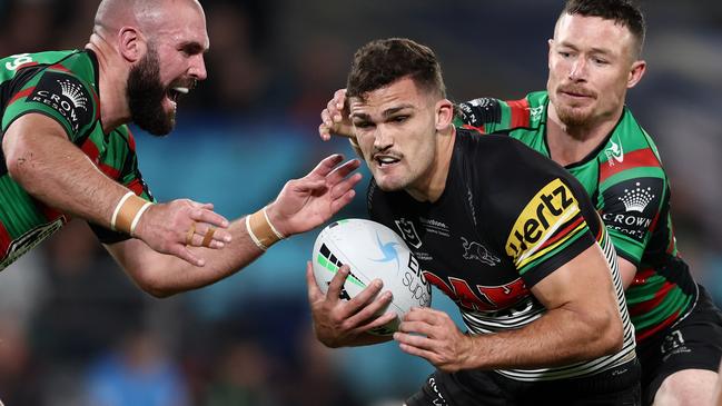 Nathan Cleary kept his cool under pressure to steer the Panthers home. Picture: Matt King/Getty Images