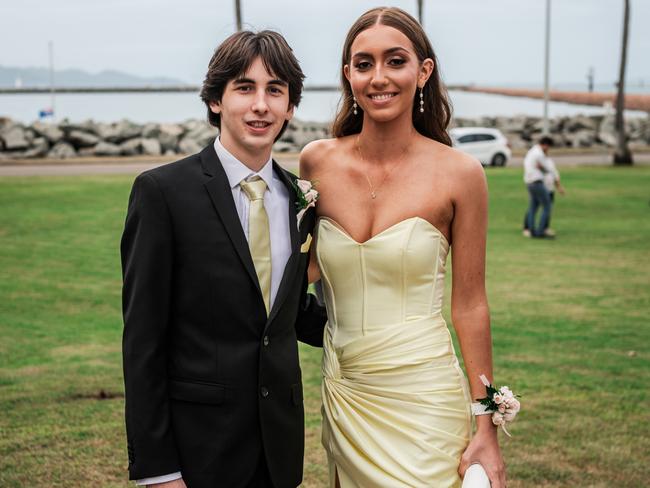 CLASS OF 2024: St Patrick's College Townsville school formal. Year 12 student Ayanna O'Connell with Ciaran Glasheen.