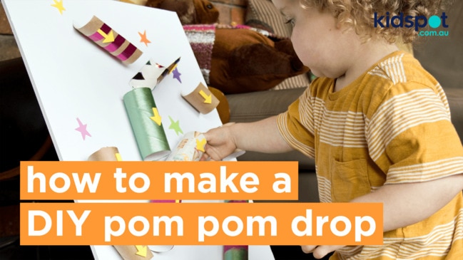 Pom Pom Tube Drop: Toddler Developmental Activity