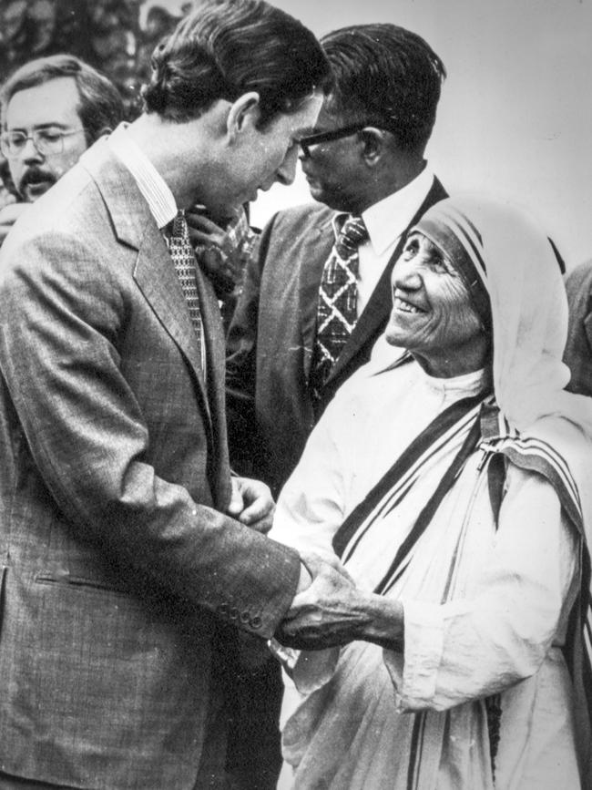 Prince Charles meeting Mother Teresa of Calcutta during his state visit to India. A new book says she was a terribly flawed person.