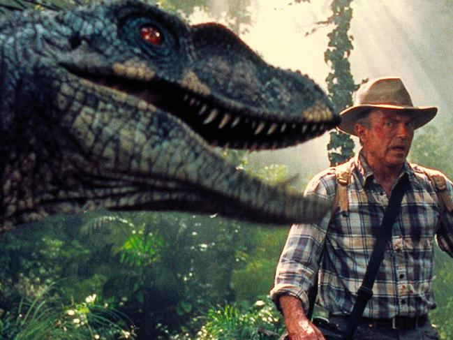 17/08/2001 PIRATE: Dinosaur in scene from film "Jurassic Park III" . three /Films/Titles/Jurassic/Park/3