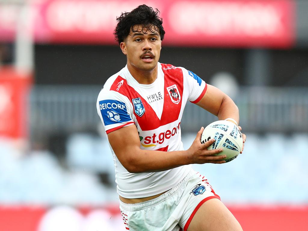 The Dragons are battling to retain one of their rising stars Lyhkan King-Togia. Picture: NRL Imagery