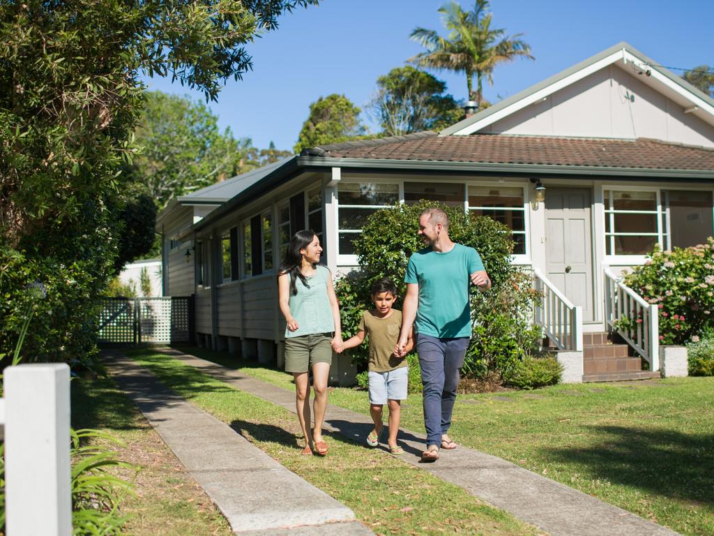 Aussie home owners are set to benefit from record-low mortgage rates for the next three years. Picture: Stock.