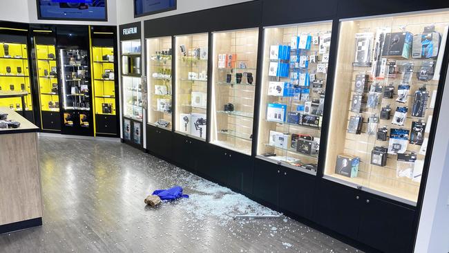 Ram raid occurred at Garrick's Camera House, Maroochydore. Photo: Patrick Woods