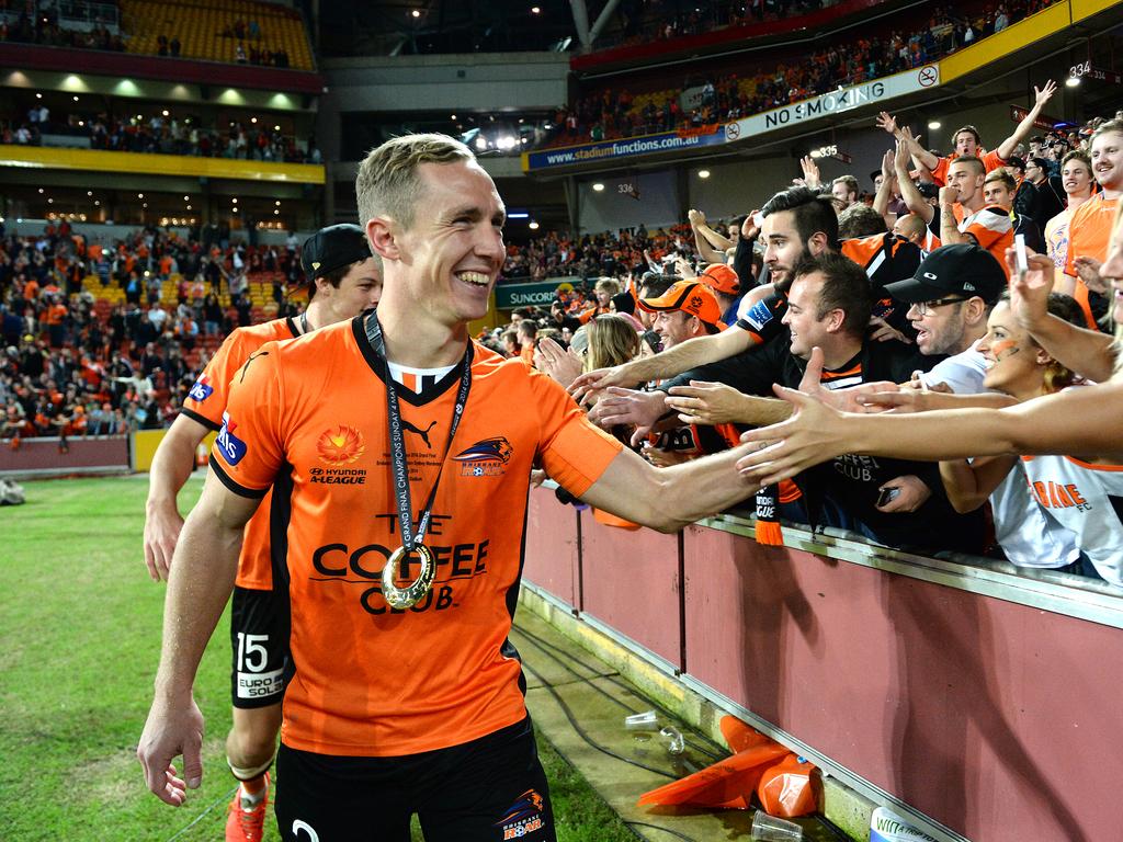 Matt Smith captained Brisbane Roar to a title in 2014, and could have returned a decade later as coach. Instead, he’s off to join the Malaysian national team. Picture: AAP Image