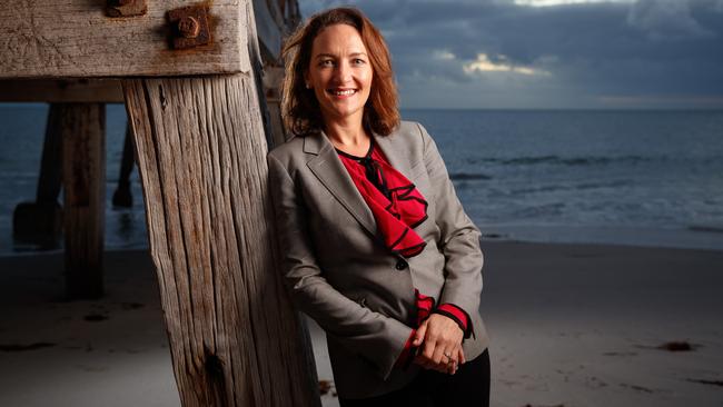 Georgina Downer pictured at the Normanville jetty. Picture Matt Turner