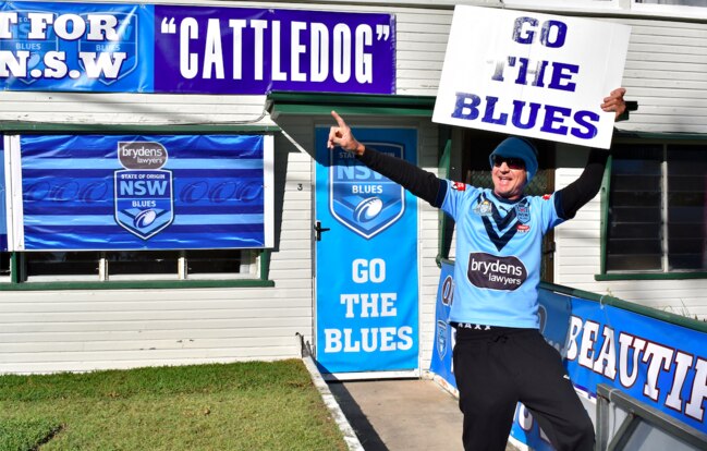 Blues supporter Rodney Thompson said it’s all “just good fun”. Picture: Isabella Magee