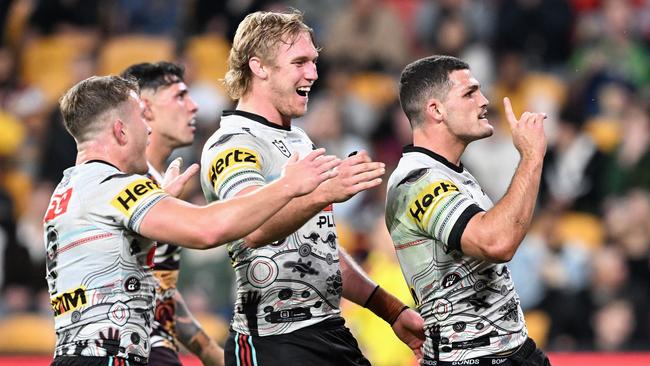 The Broncos beat the Panthers in round one but Nathan Cleary enacted revenge in round 17. Picture: Bradley Kanaris/Getty Images