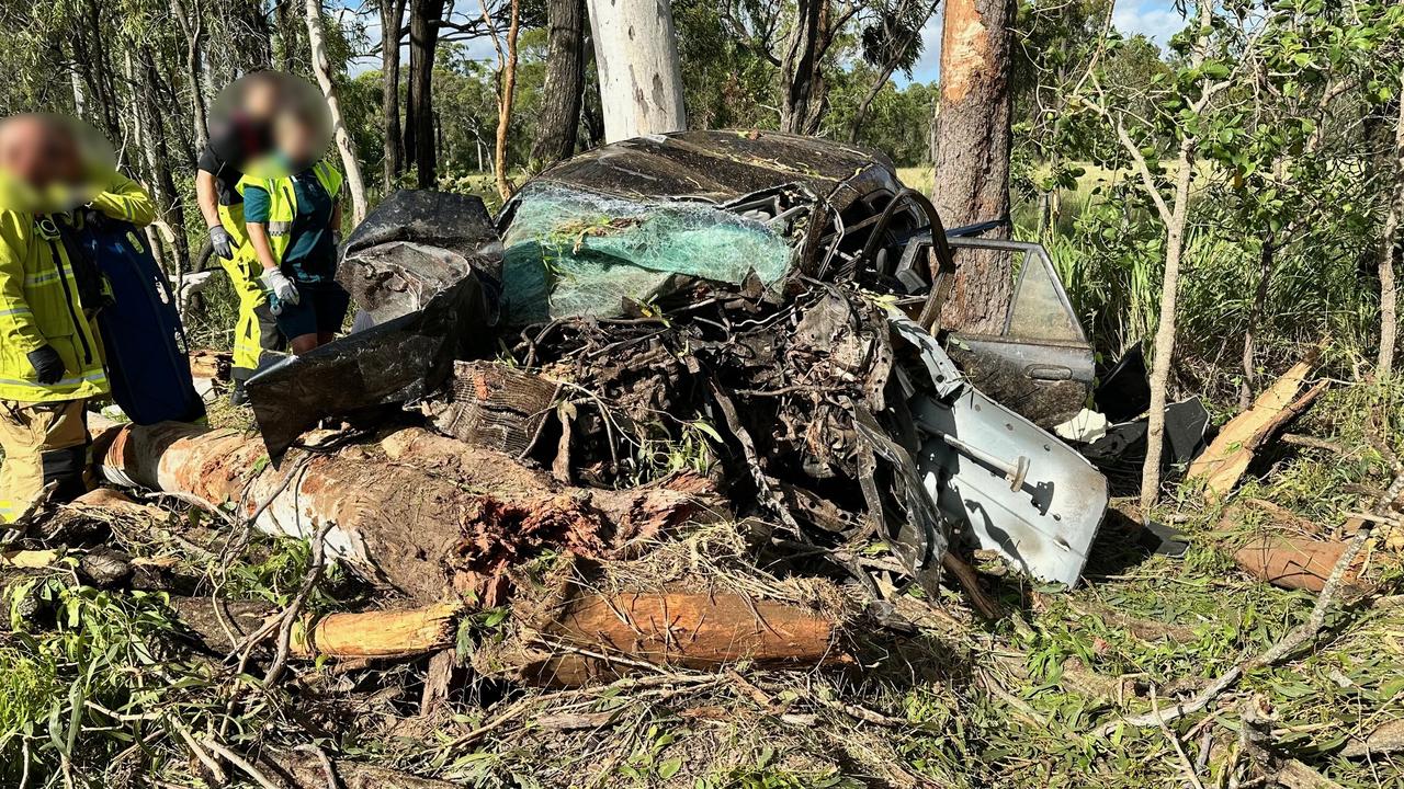 Fears for man trapped overnight after Mazda rolls, hits tree