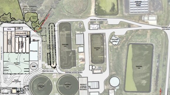 Site plans for the project, to be located at the Byron Wetlands beside the wastewater treatment plant.