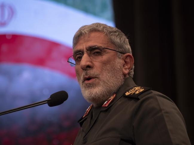 Islamic Revolutionary Guard Corps’ (IRGC) Quds Force leader Esmail Qaani, pictured, has not been seen in public since Israel killed Hezbollah leader Hassan Nasrallah. Picture: Getty Images