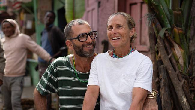 Sam Bloom with husband Cameron in Ethiopia.