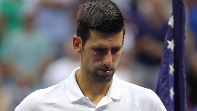 Novak Djokovic missed a chance to win all four grand slams in the same year. Picture: AFP