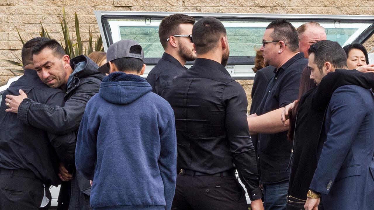 Heartbreaking scenes at Tyrese Bechard’s funeral on Thursday. Picture: NCA NewsWire / Monique Harmer