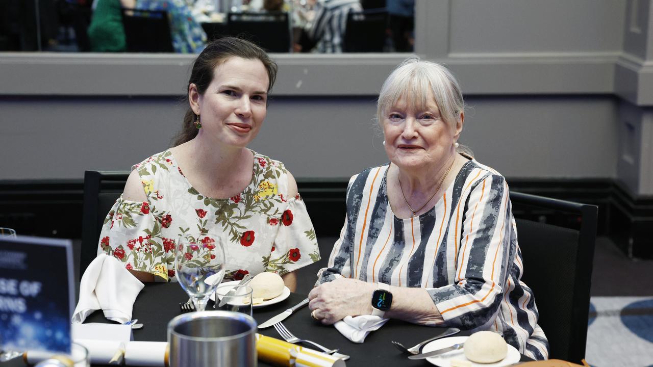 Anne Chellingworth and Jennifer Firth at the Cairns Chamber of Commerce Christmas lunch, held at the Pullman International hotel. Picture: Brendan Radke