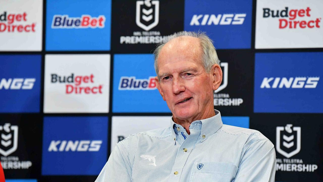 Wayne Bennett was giving nothing away. Picture: Patrick Woods.