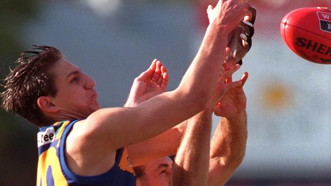 Matthew Pavlich playing for the Ealges in the SANFL in 1999.